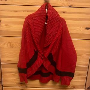 Ralph Lauren - wrap swing sweater w/ 1 button